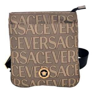 Versace Canvas La Medusa Logo Print Small Crossbody
